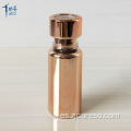 Botella PETG de oro rosa de 15 ml con bomba sin aire